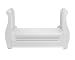 Babymore Bel Sleigh Cot Bed Dropside with Drawer (White)