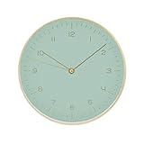 LUUK LIFESTYLE hochwertige, Schlichte Nordic Design Minimal Quarz Wanduhr mit Sekundenzeiger, Küchenuhr, Wohnzimmer Uhr, Büro Wanduhr, Flur, Mint grün