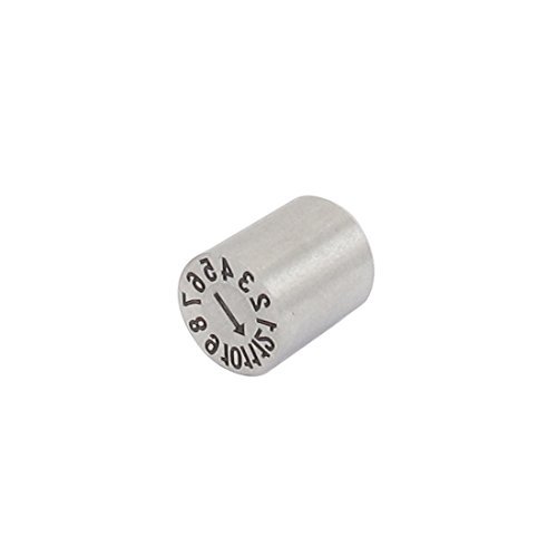 Preisvergleich Produktbild DealMux 8mm-Silber-Ton-Edelstahl-Nummer 1-12 Monat Mold Datumsstempel