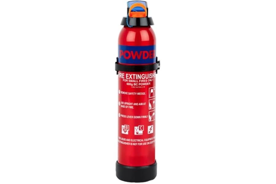 Small 600g BC Dry Powder Aerosol Fire Extinguisher - Multi Purpose Extinguisher Great for Home & Vehicle Use - FireShield (600g Fire Extinguisher)
