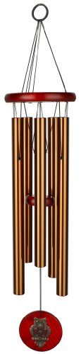 Woodstock Chimes Windspiel Owl Habitats, bronzefarben