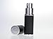 The Essential Atomizer Co. Saffiano Black Leather with Silver Finish Perfume or Aftershave Refillable Travel Atomiser, 8ml, Includes Funnel and Gift Box