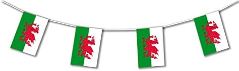Deco Party UK Wales plastic flag bunting 33ft/10m lengths