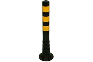 FLEXIBARRIER Postes flexibles de tránsito – Elasto (30 – 100 cm, diferentes colores), 750mm, negro/amarillo, 1