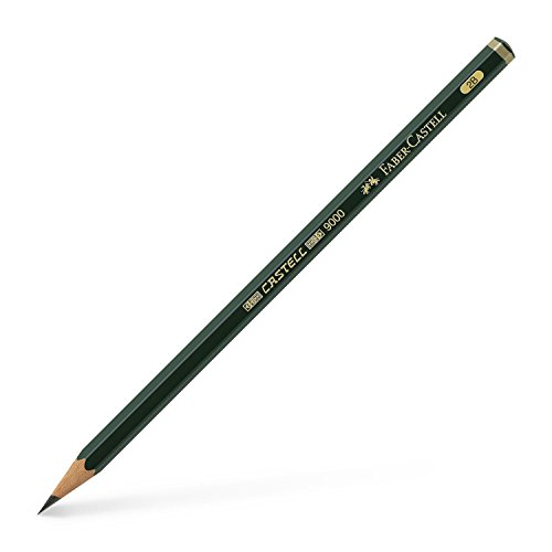 Faber-Castell 119002 Bleistift 9000, Härtegrad 2B, 1 Stück