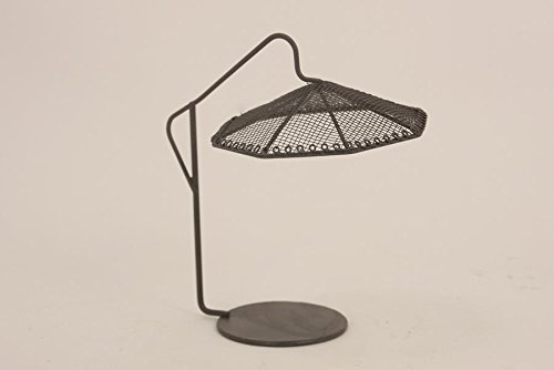 Preisvergleich Produktbild Miniatur Garten, Sonnenschirm klein, braun Höhe ca. 12,5cm