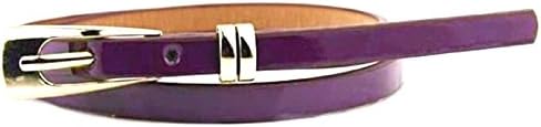 Ladies Women Fashion Skinny Thin PU Leather Waist Belt
