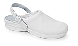  PLS Medical Soldini Comfort Clog Klassische italienische Lederpflege Clog für Healthcare Professionals (EU 39, White)