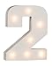 Produktbild Out of the blue beleuchtete Holz-Ziffer 2, mit 7 LED