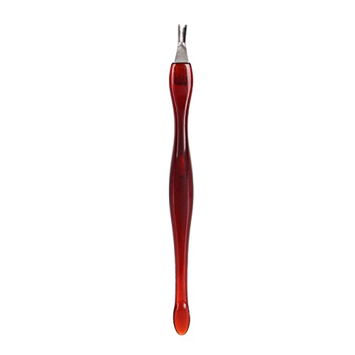 Manicure Set, Nail Art Tips Pusher Pedicure Cuticole Nipper Remover Manicure Set manico in plastica rossa