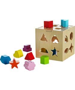 Chad Valley Playsmart Wooden Shape Sorter.