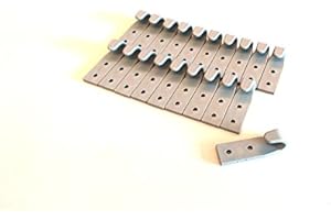 MIEDERHOFF 20 x Zweiloch Planenhaken spitz grau Plastik 63x20 mm für LKW Plane Abspannhaken