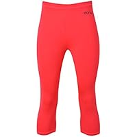 Eono Essentials, pantaloni da yoga da donna, stile capri, vita media, elasticizzati, taglia M, colore rosa