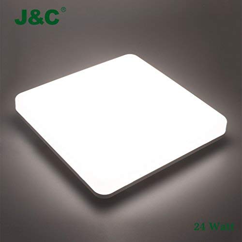 J&C 24W 2050LM LED Lampada Plafoniera IP44 A Soffitto Sottile Bianco Naturale Per Soggiorno Sala Da Pranzo Camera Da Letto