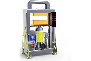 LetCart Pressa a caldo idraulica manuale,Mini Pressa di calore,Pressa di trasferimento,Manuale idraulico Pressa di Calore Macchina Doppio Riscaldamento Piastra Colofonia Estrazione Macchina (verde