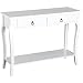 Produktbild HOMCOM Konsolentisch Konsole Sideboard mit 2 Schubladen Holzfüße Flur Weiß 100x33x76cm