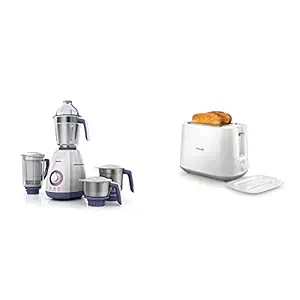 PHILIPS HL7701/00, HD2582/00 750W Mixer Grinder, Jars, Pop-up Toaster