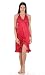 Klamotten Womens Satin Nightwear ,Bright Red ,Free Size RS.325.00