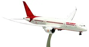 Hogan Wings Aircraft Scale Model Boeing 787-8 Air India With Stand & Gear - Multi Color