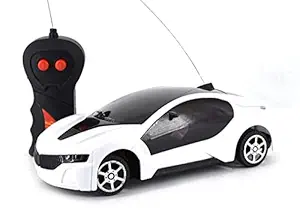 Toyhills Remote Control car, 2 Function Remote Controlled Car, Racing Car, Sports Car, New Model RC Car, Remote car for Kids Boys & Girls (White)