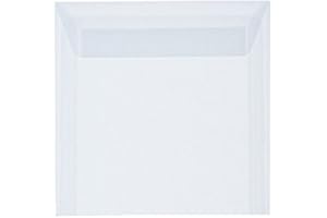 ‎PAPER24 Paper24 25 transparente Briefumschläge 155x155 mm, haftklebend, 120 g/qm, Briefumschlag quadratisch 15,5x15,5 cm Ideal für Hochzeitskarten im Format 148x148 mm