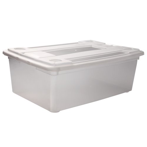 Jago Schuhbox Schuhschachtel Aufbewahrung Box mit Deckel transparent ca. 33 x 23 x 12 cm Schuhkartons im 1er- oder 2er-Set (pro Set 6 Boxen) - 5