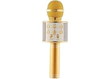 HR collection™Advance Handheld Wireless Singing Mike Multi-Function Bluetooth Karaoke Mic with Microphone Speaker for All Sma
