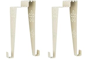 Ideen mit Herz Dekoracyjne haczyki na okna i drzwi | wzór 3 | 13,4 cm x 4 cm x 4,5 cm | kremowy | 2 sztuki