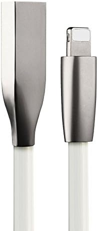 Yaletu iPhone Charger 3.3Ft Zinc Alloy 8Pin Lightning to USB Cable Cord Charger Compatible with iPhone 7 7 Plus 6 6s 6 plus 6s plus, iPhone 5 5s 5c,iPad, iPod and More(White)