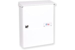 BTV | Buzón de Pared Modelo Colonia | Buzon Exterior con Cerradura de Seguridad | Buzon Blanco | 30 x 24 x 8.7 cm | Incluye Soporte Anticaída para Cartas