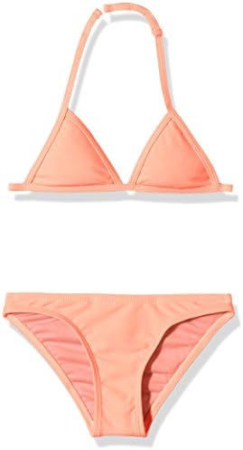 Miami Beach Swimwear Girl's Lucy Bikini, Pink (Intense Coral 400), 12 Years (Manufacturer Size: 152)