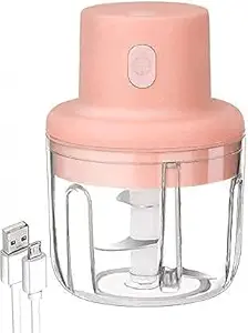 VFL Electric Mini Garlic Chopper Portable Mini Chopper with USB Charging, Powerful Small Food Processor Garlic Masher Blender for Spice Meat Vegetable Nuts 250ML