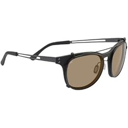 Serengeti 8059 Gafas deportivas, Wayfarer, Polarizadas, 51, Satin Black