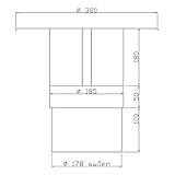 Edelstahl Schornsteinabdeckung, 180mm ✓ Witterungsbeständig ✓ Genehmigungsfrei ✓ Einfache Montage | Regenhaube, Kaminabdeckung, Kaminhaube schützt vor Regen, Wind & Vögeln | Edelstahlschornstein-Haube als Abdeckung für Rauchrohre, Kaminrohre - 3