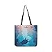 Produktbild Unterwasser Sea Wildlife Silhouette Big Turtle Canvas Tote Handtasche Schultertasche Crossbody Taschen Geldbörsen für Männer und Frauen Einkaufstasche