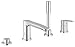 Produktbild GROHE Eurostyle C | Wanne - 4-Loch-EH-Wannenkombination | mit Euphoria C Handbrause in chrom | 23048002