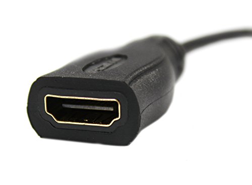 COM-FOUR® Kabel High Speed HDMI mit Ethernet micro D Stecker auf A Buchse schwarz - 2