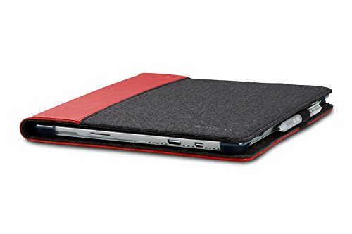 Maroo Folio Kunstledertasche für Microsoft Surface Pro 3 schwarz/rot - 6