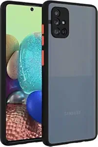 Navnika Smoke for Samsung Galaxy A31 Case, Poly-Chromatic Independent Button Matte Finish Back Shockproof Protective Anti Scratch Cover Case Designed for Samsung Galaxy A31 (Black)