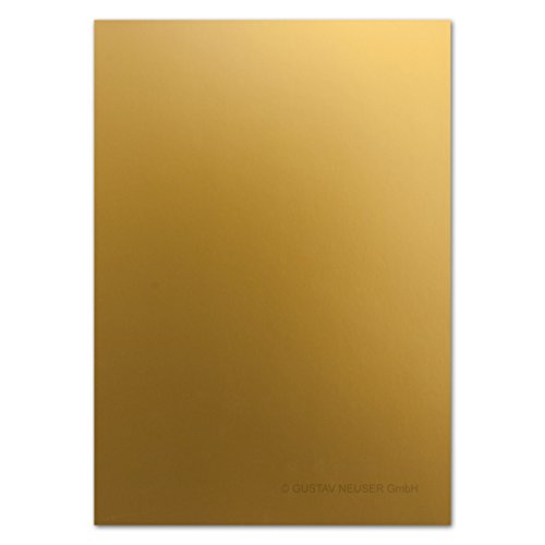 25 Stück // Goldene Karten / Papier, DIN A4 // Gold-Metallic // PROFI-Qualität // 250 g/m² // Aus dem Hause GUSTAV NEUSER