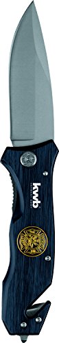 KWB Emergency Taschenmesser 014710 (90mm Klinge, mit Gurtschneider und Glasbrecher), 1 Stück,