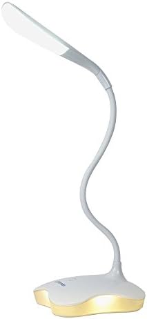 2 in 1 Book Light, LEDemain LED Reading Desk Lamp with Night Light, 14 Eye-Care LED, 3 Level Dimmable with Touch Control Botton, Flexible Goosneck, USB Rechargeable Bedside Bedroom Craft Table Lamp, Booklight, for Kids Children