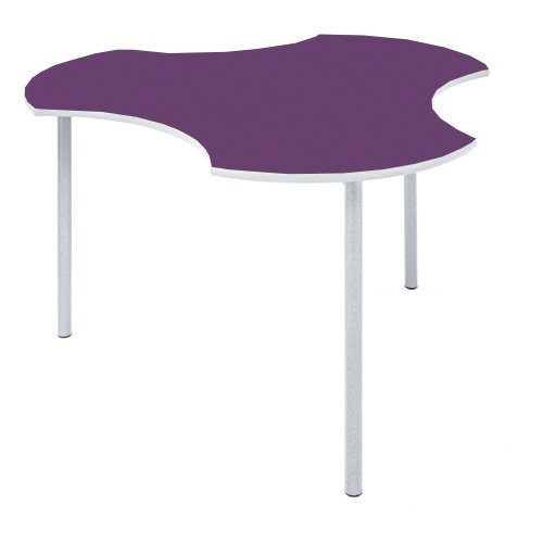 Mesa con rueda poliuretano duraform Metalliform CONC-M-PS-BL-71-BK-Soft Lime Connect borde azul color verde