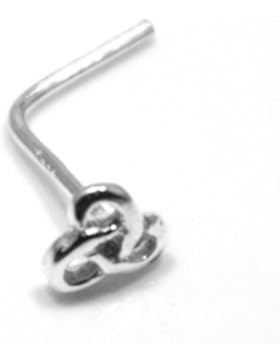 Nasen-Piercing Stecker mit keltischem Dreieck, echtes Sterling-Silber 925