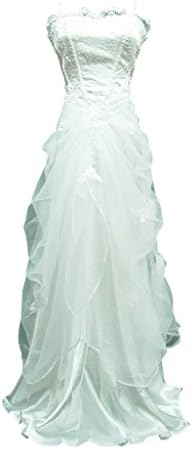 Cherlone Satin Ball Gown Lace Long Wedding/Evening Prom Formal Bridesmaid Dress