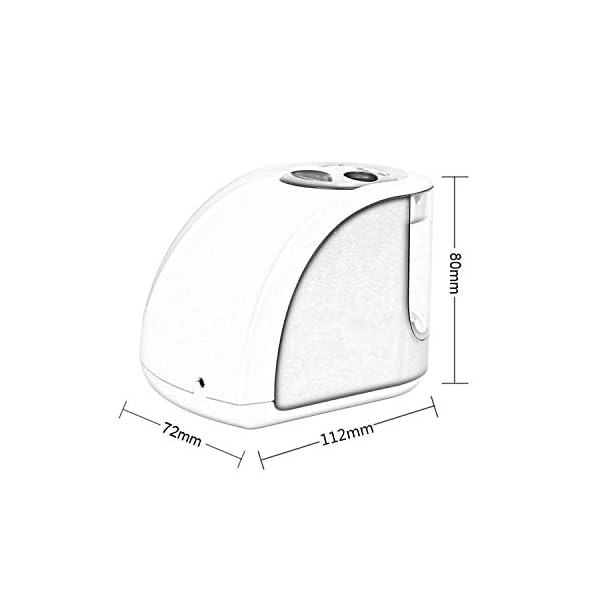 Pencil Sharpener,Upeffeet Convent Electric Automatic Pencil Sharpener 2 Diameters Holes Coal Coloured Pencils for Drawing 2-Way Powered For Classroom Office Outdoor Paint Sketching - Image 8