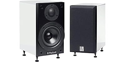Highland Audio Oran 4301 Blanc laqué Paire d'Enceintes Bibliothèques