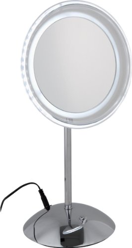 Sanwood Luna Standspiegel mit LED-Beleuchtung, 5-fach Vergrößerung