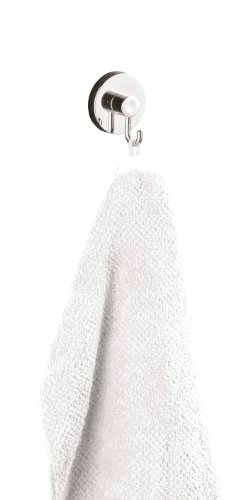 Wenko Vacuum-Loc Haken – 2er Set (Befestigen ohne bohren, Kunststoff (ABS), 6 x 6.7 x 5 cm) chrom, 20900100 - 10