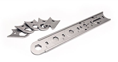 Mininch WRENCHit Full Set steckbarer Ringschlüssel / Schraubenschlüssel Satz 15 teilig, Größen 3,2 bis 13mm, auch für Fahrradspeichen, Flügelmutter, Shimano® Speichen - 5